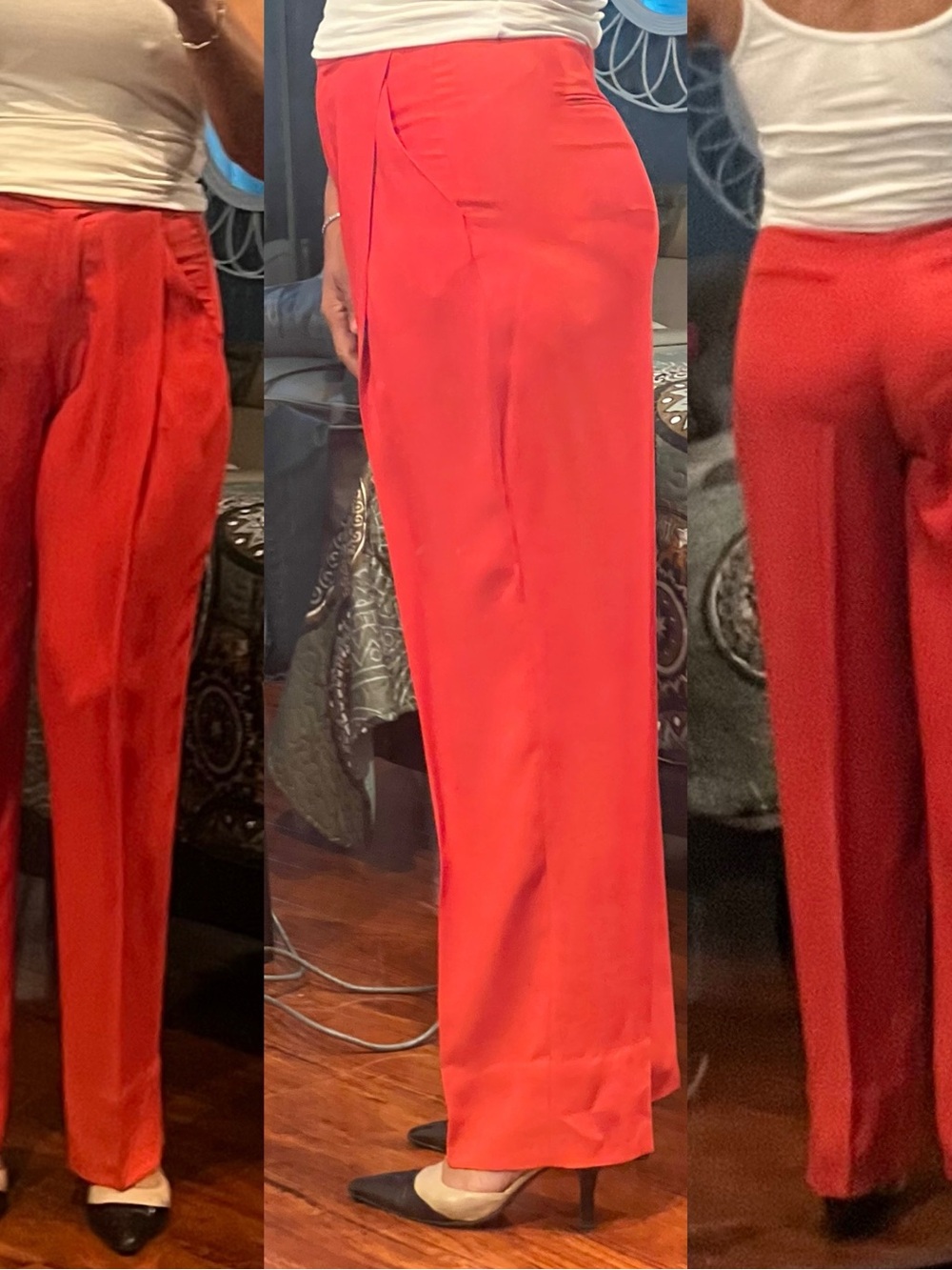 Diane Von Furstenberg Vibrant Red High-Waist Trousers